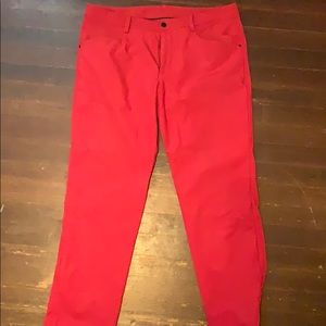 Red Lululemon ABC pants
